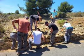 Inauguration des travaux de restauration conduits dans le cadre de chantiers d'insertion sur le secteur du Cap Canaille, 12 mai 2022